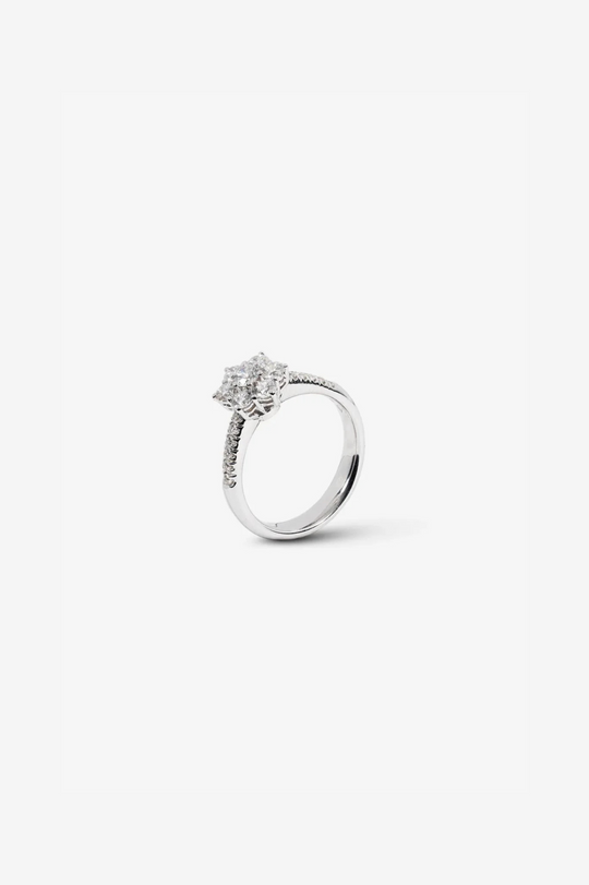 White Gold and Diamonds Engagement Ring