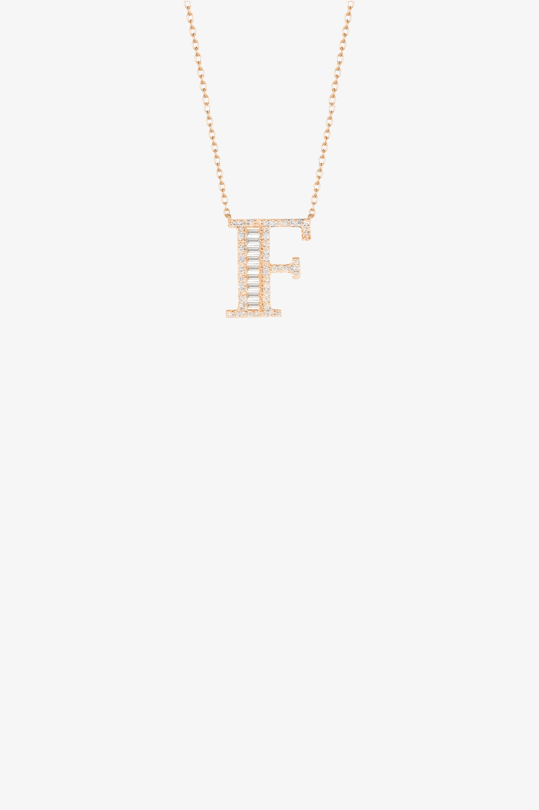 Letter Gold Necklace with Diamonds