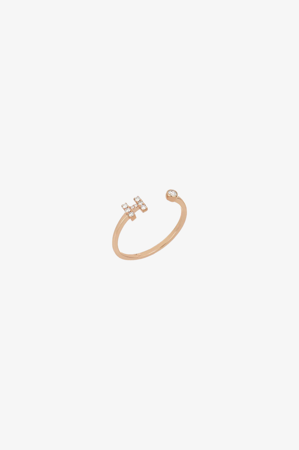 Letter H Gold Ring