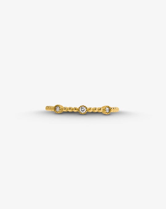 Gold Triple Diamond Ring