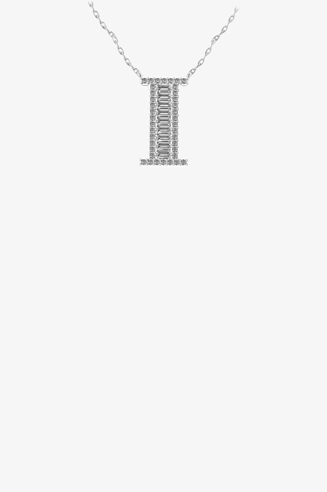 Letter Gold Necklace with Diamonds