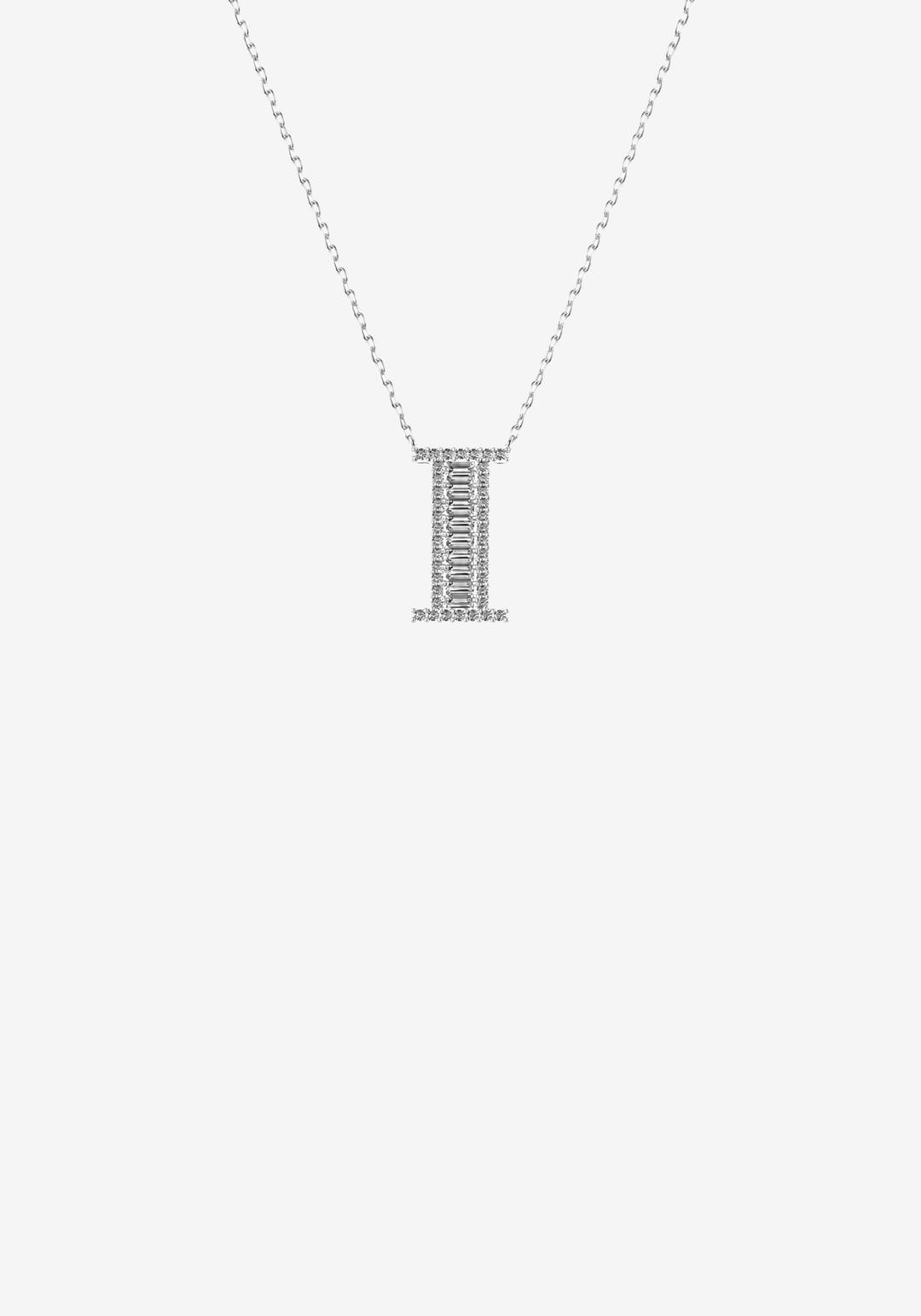 Letter Gold Necklace with Diamonds