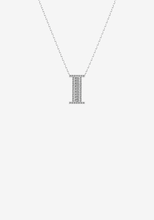 Letter Gold Necklace with Diamonds
