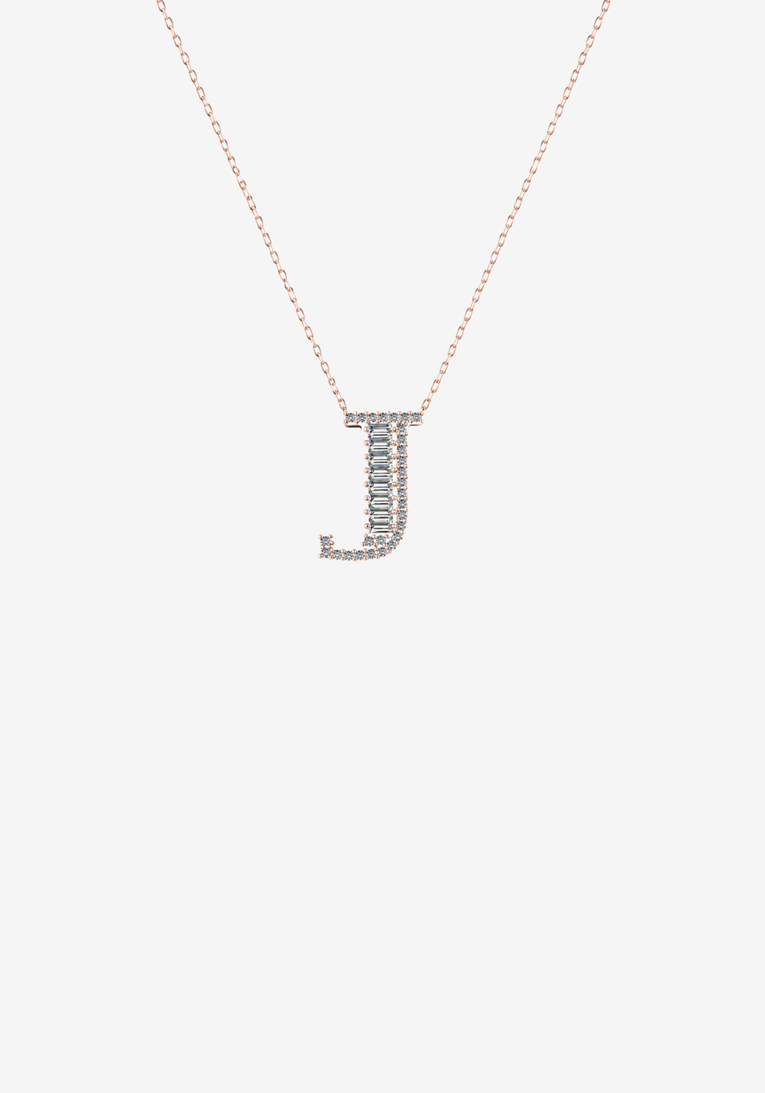 Letter Gold Necklace with Diamonds