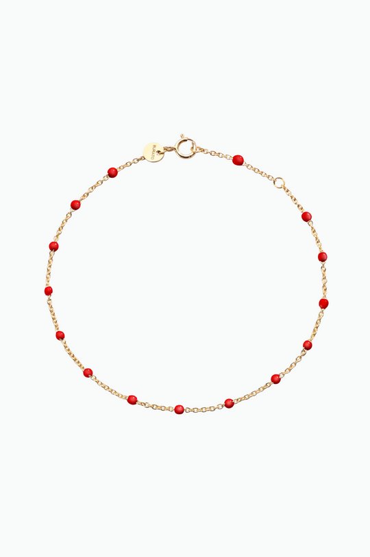 Gold Chain Bracelet with Dots