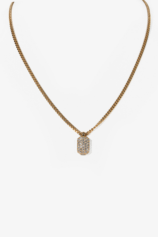 Medal Gold and Diamond Necklace