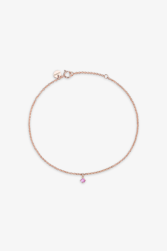 Pink Gold Bracelet with Pink Sapphire
