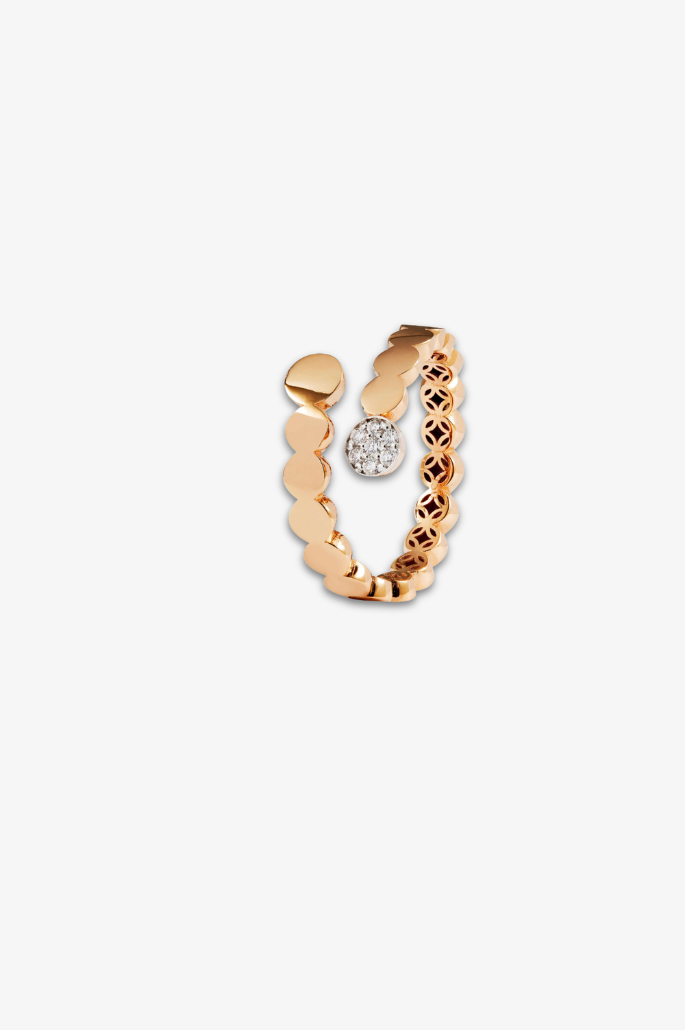 Millenuci Pink Gold Ring with Diamonds