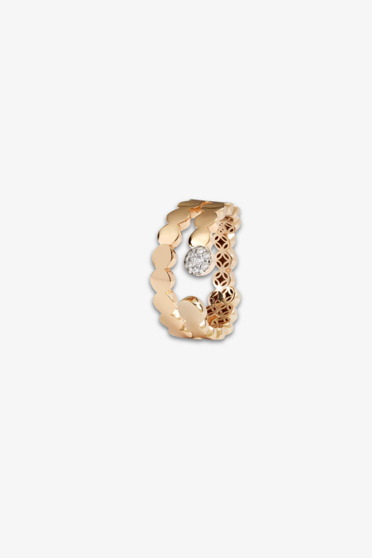 Millenuci Pink Gold Ring with Diamonds