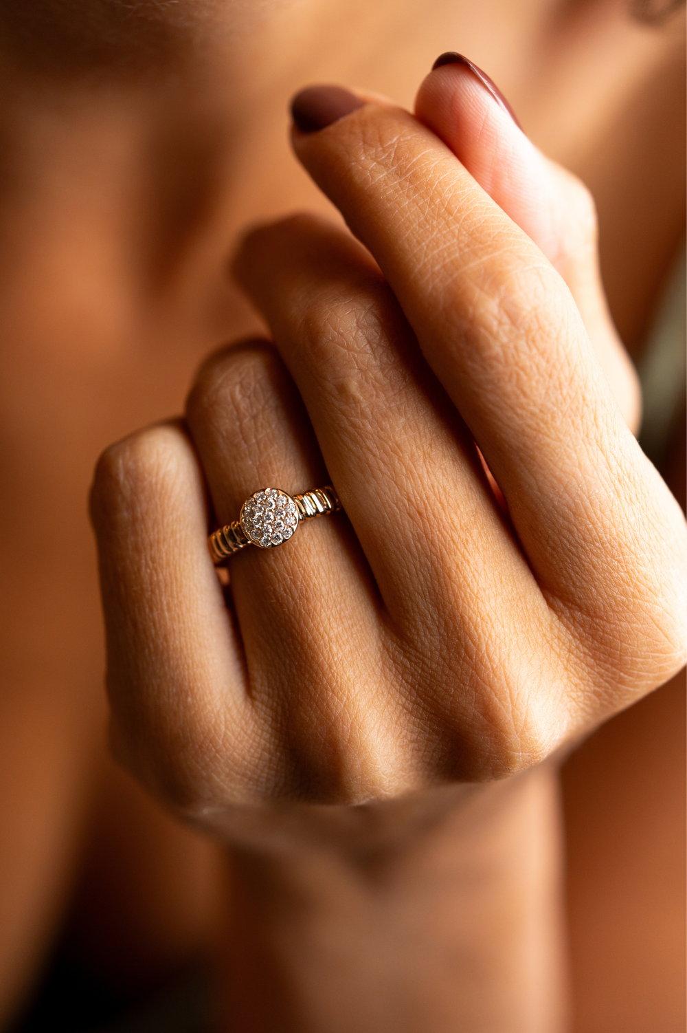 Pink Gold Ring with Diamond