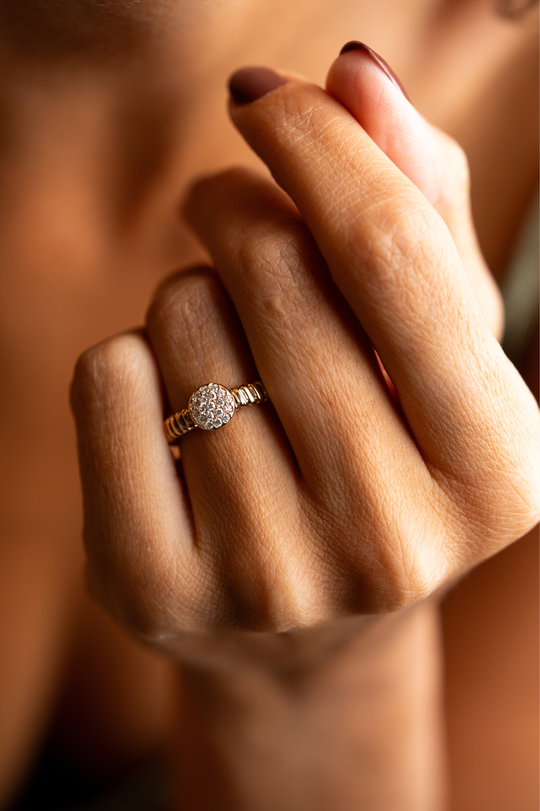 Pink Gold Ring with Diamond