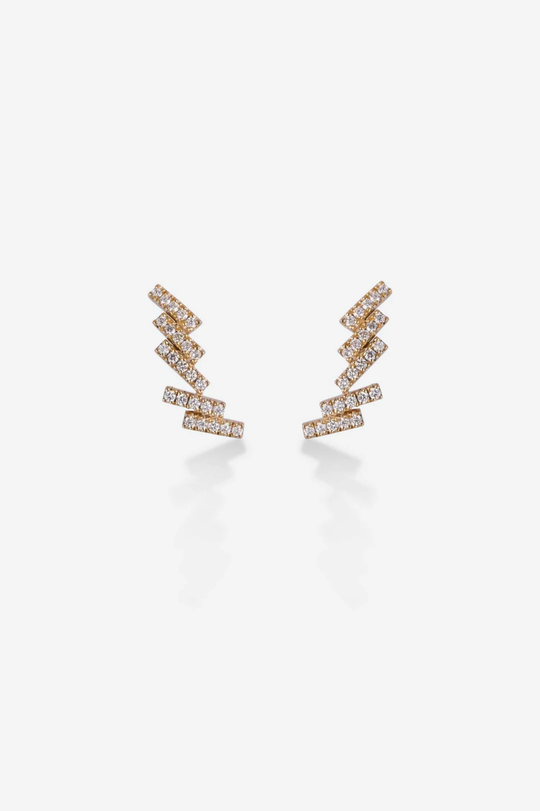 Skyline Pink Gold Earrings with Diamonds