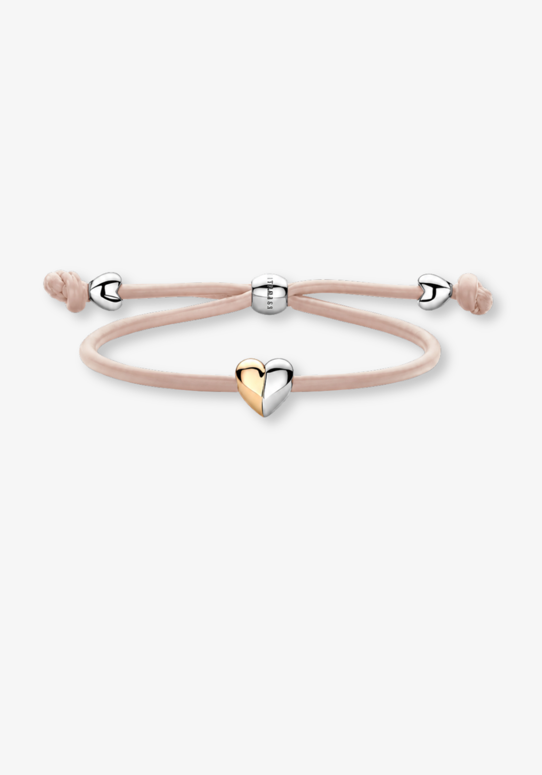 Leather Bracelet with Gold Heart