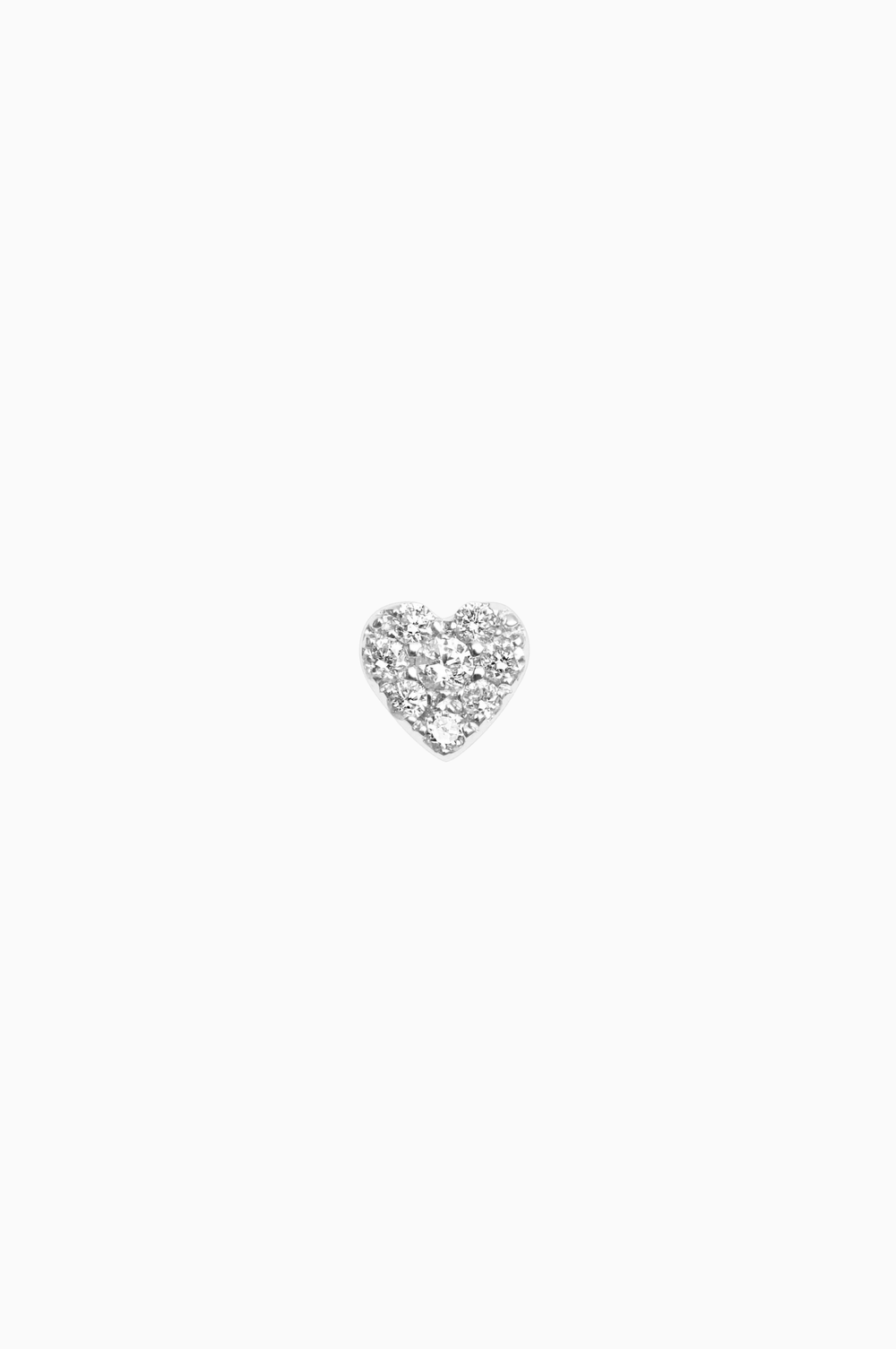 White Gold Heart Piercing with Diamonds