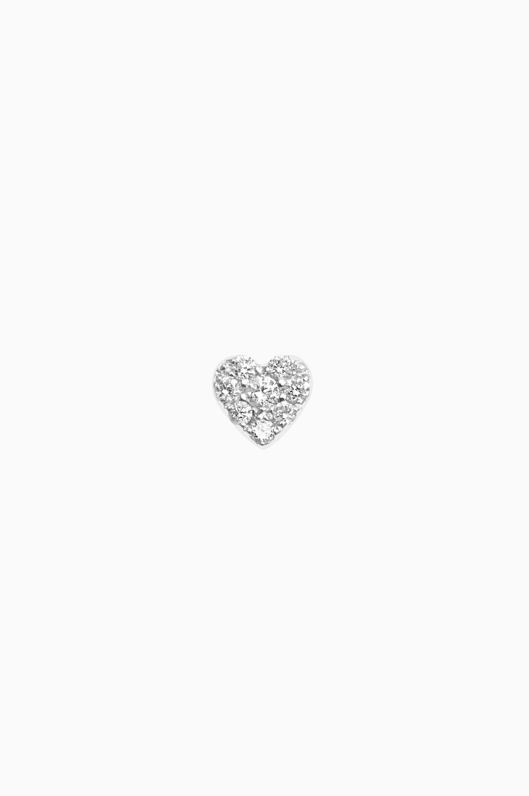 White Gold Heart Piercing with Diamonds