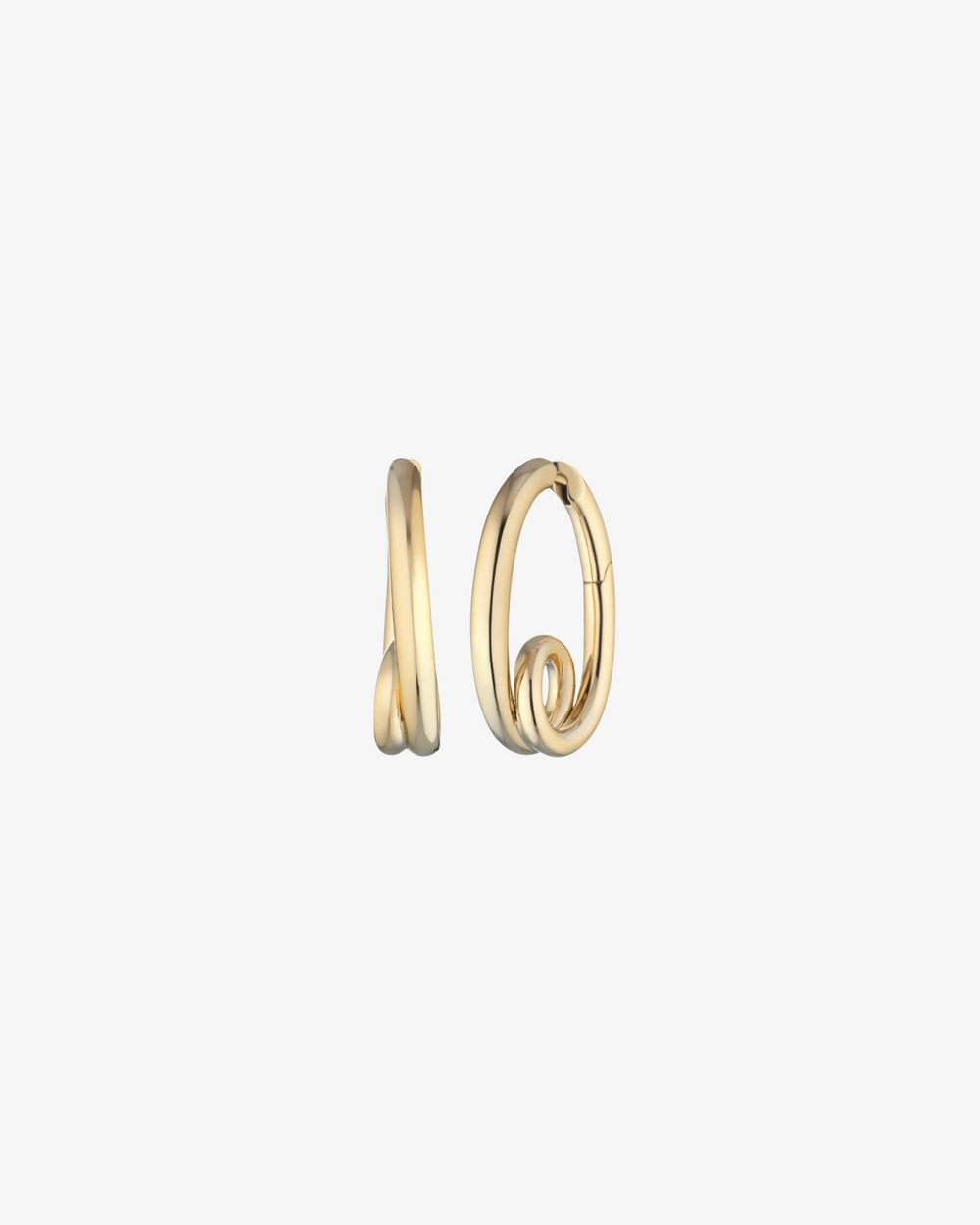 Gold Loop Earrings with Knot