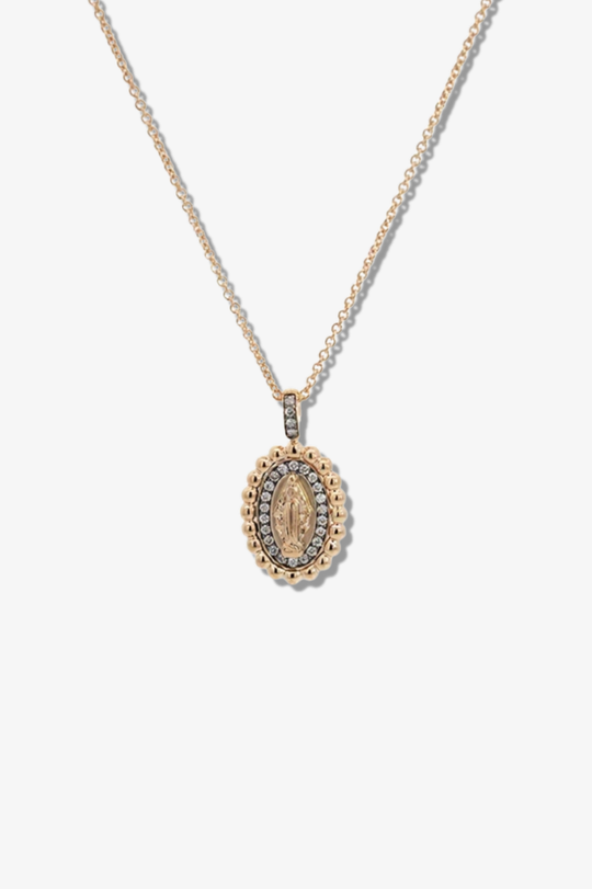 Maria Pink Gold Necklace with Diamonds