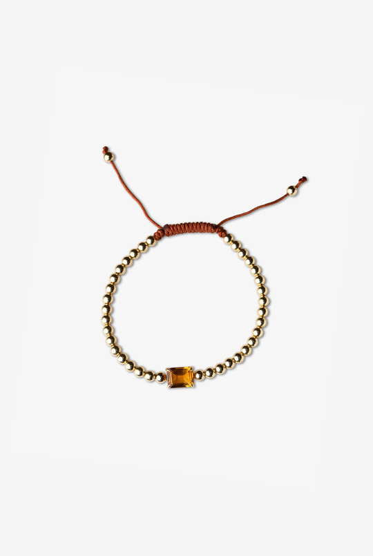 Yellow Gold Bracelet with Madeira Citrine