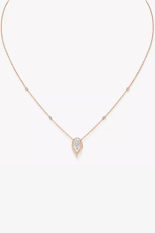 Pink Gold Fiery 0.25ct Necklace
