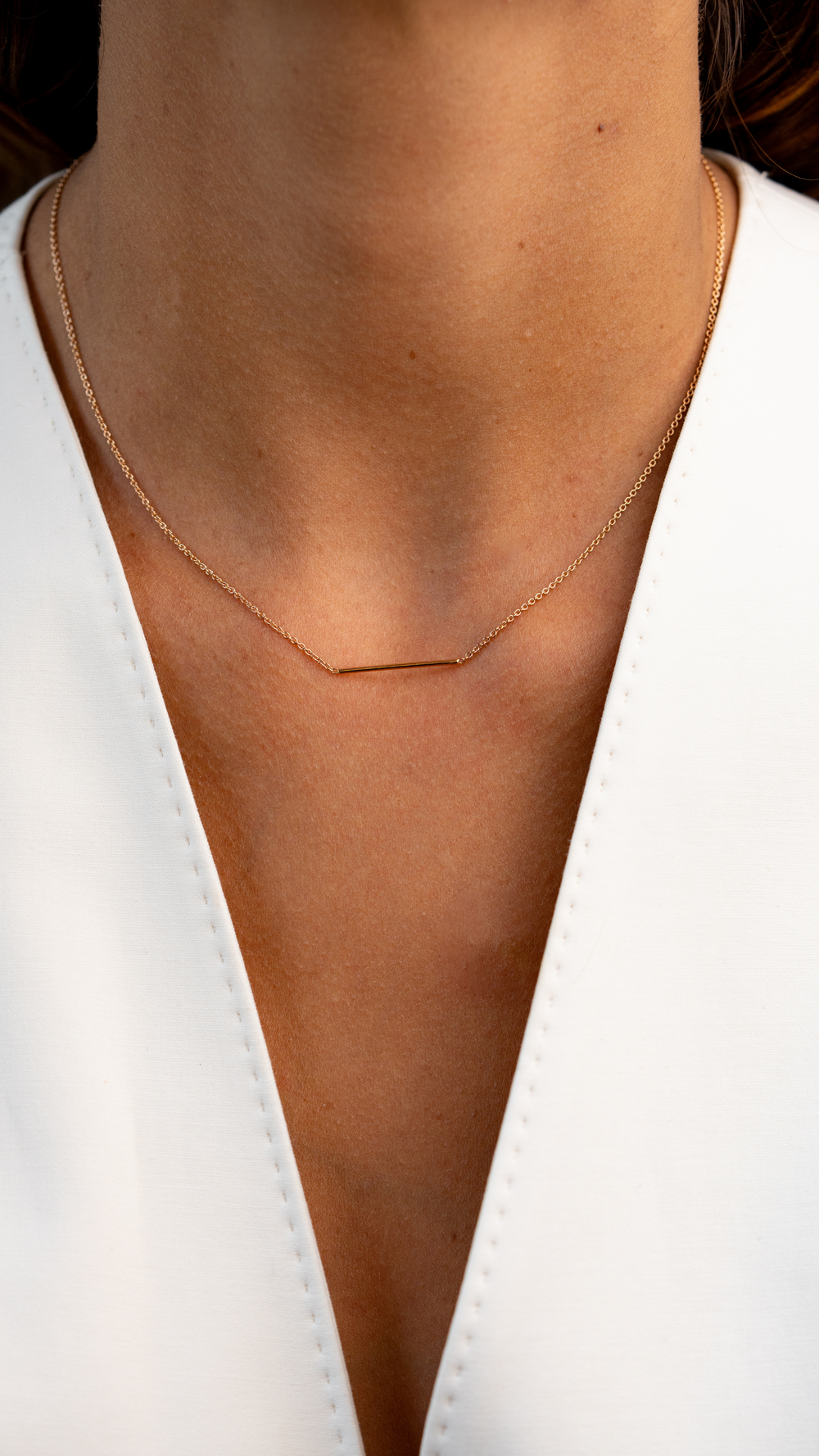 Rose Gold Line Necklace