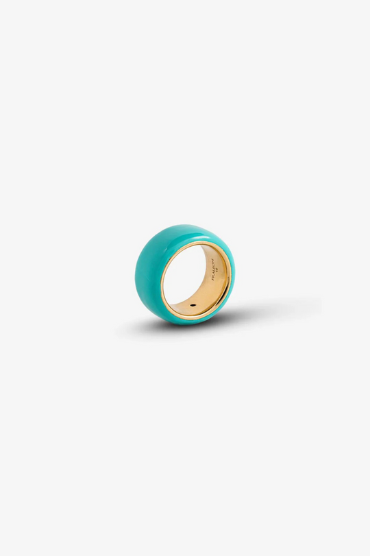 Turquoise Enamel Large Ring