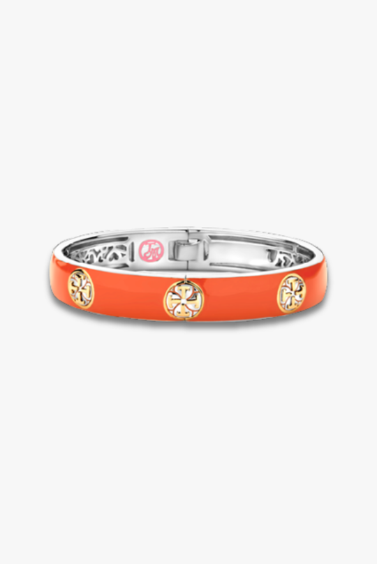 Big Dark Orange Bangle Bracelet