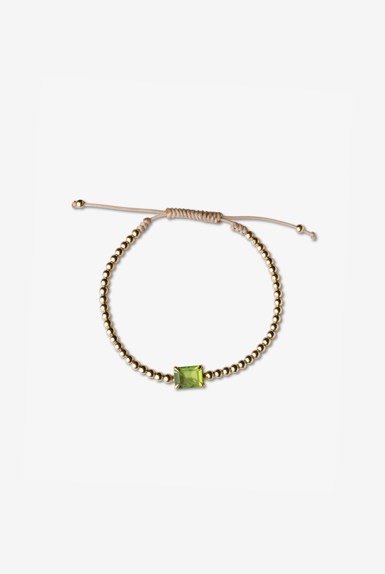 Yellow Gold Bracelet with Peridoto