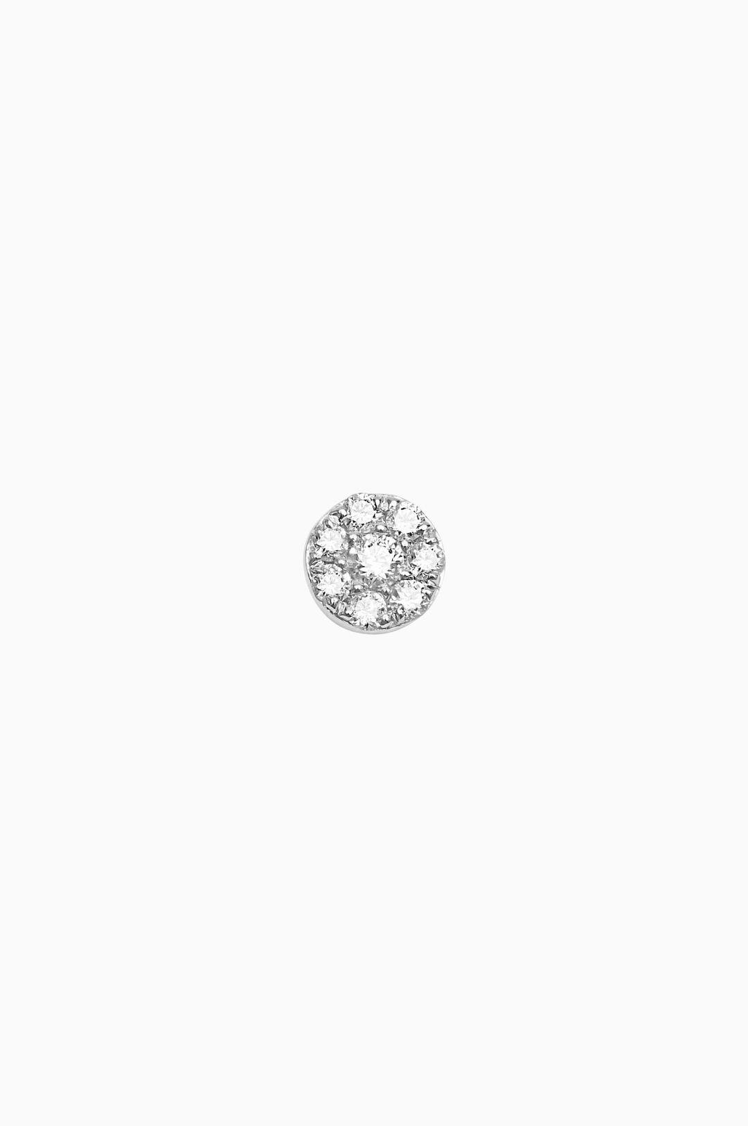 White Gold Circle Piercing with Diamonds