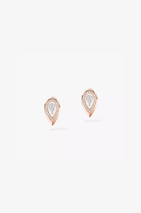 Pink Gold Fiery 0.10ct Earrings