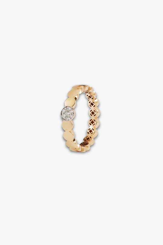 Millenuci Pink Gold Ring with Diamonds