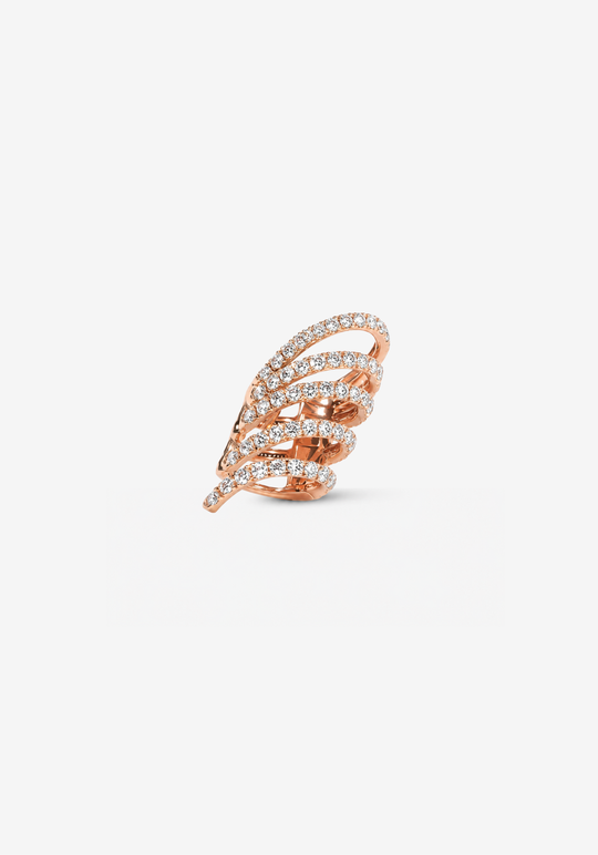 Pink Gold Earring with Diamonds