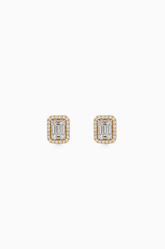 Pink Gold Earrings with Diamonds