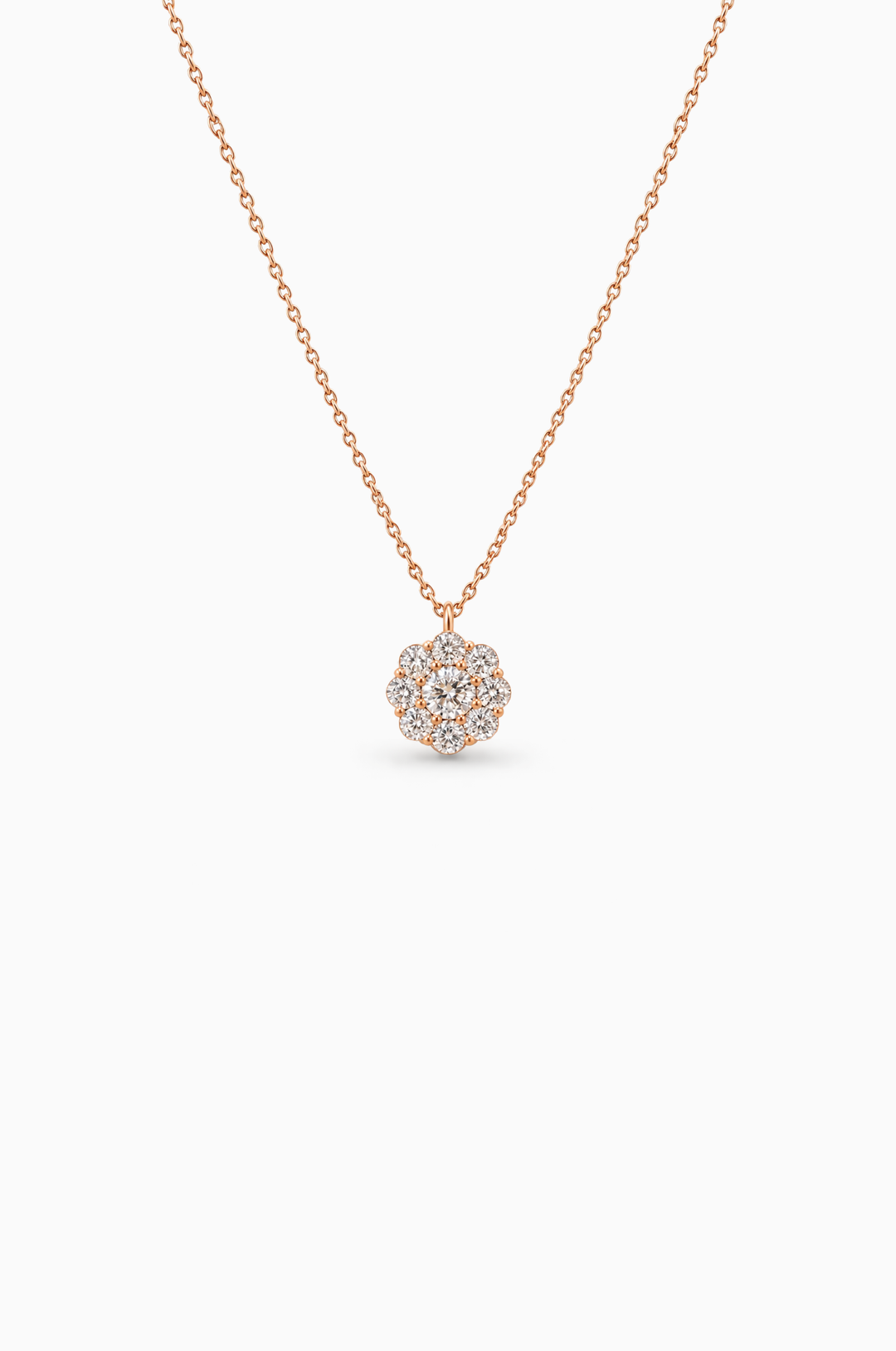 Colar em Ouro Rosa com Diamantes