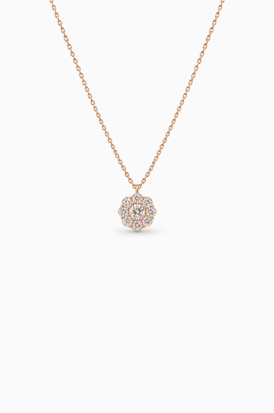 Colar em Ouro Rosa com Diamantes
