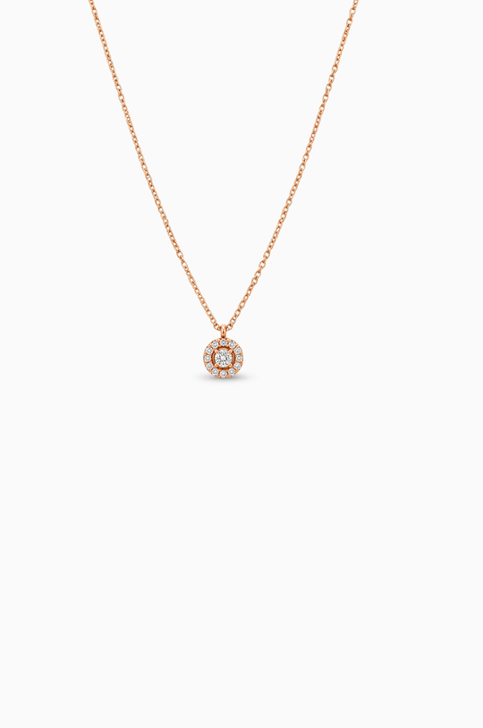 Colar em Ouro Rosa com Diamantes