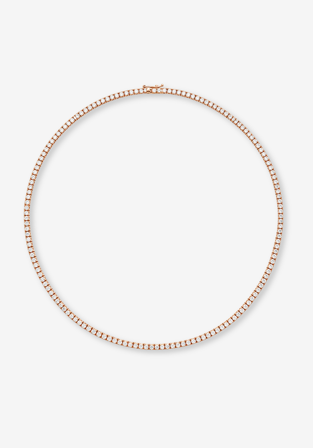 Colar de Ténis em Ouro Rosa com Diamantes