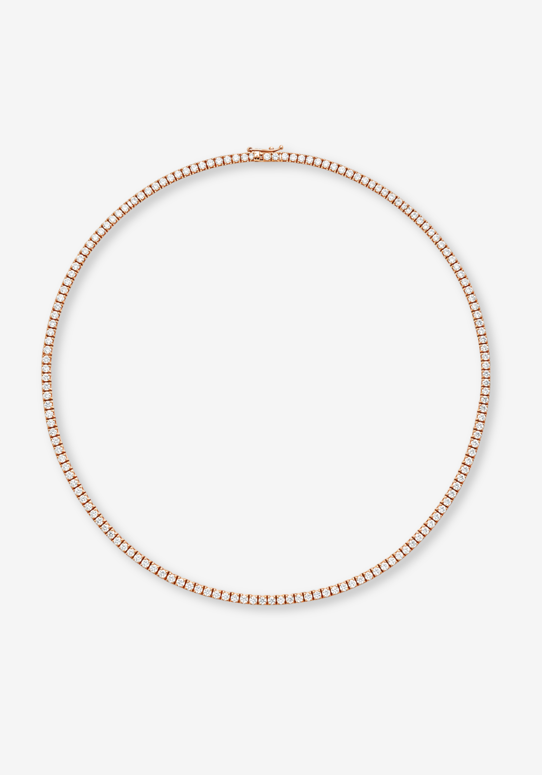 Colar de Ténis em Ouro Rosa com Diamantes