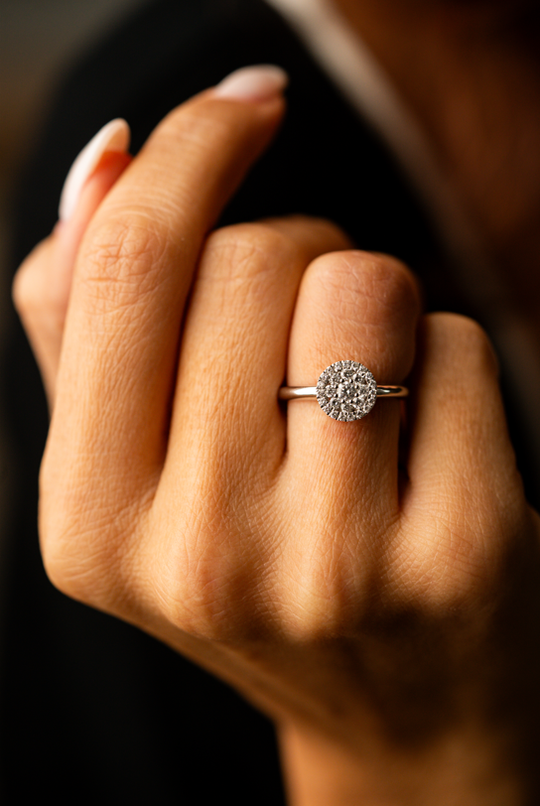 White Gold and Diamond Engagement Ring