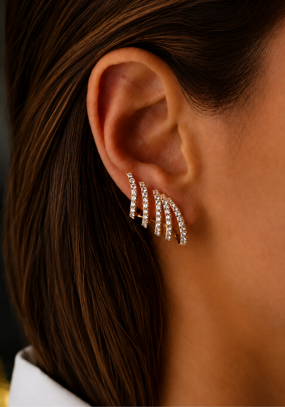 Pink Gold Earring with Diamonds