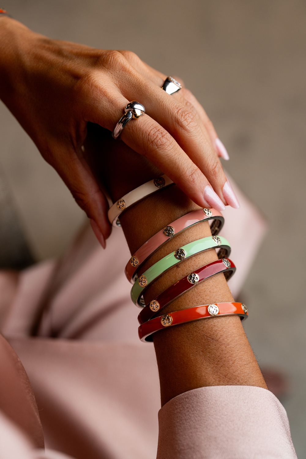 Small Soft Nude Bangle Bracelet