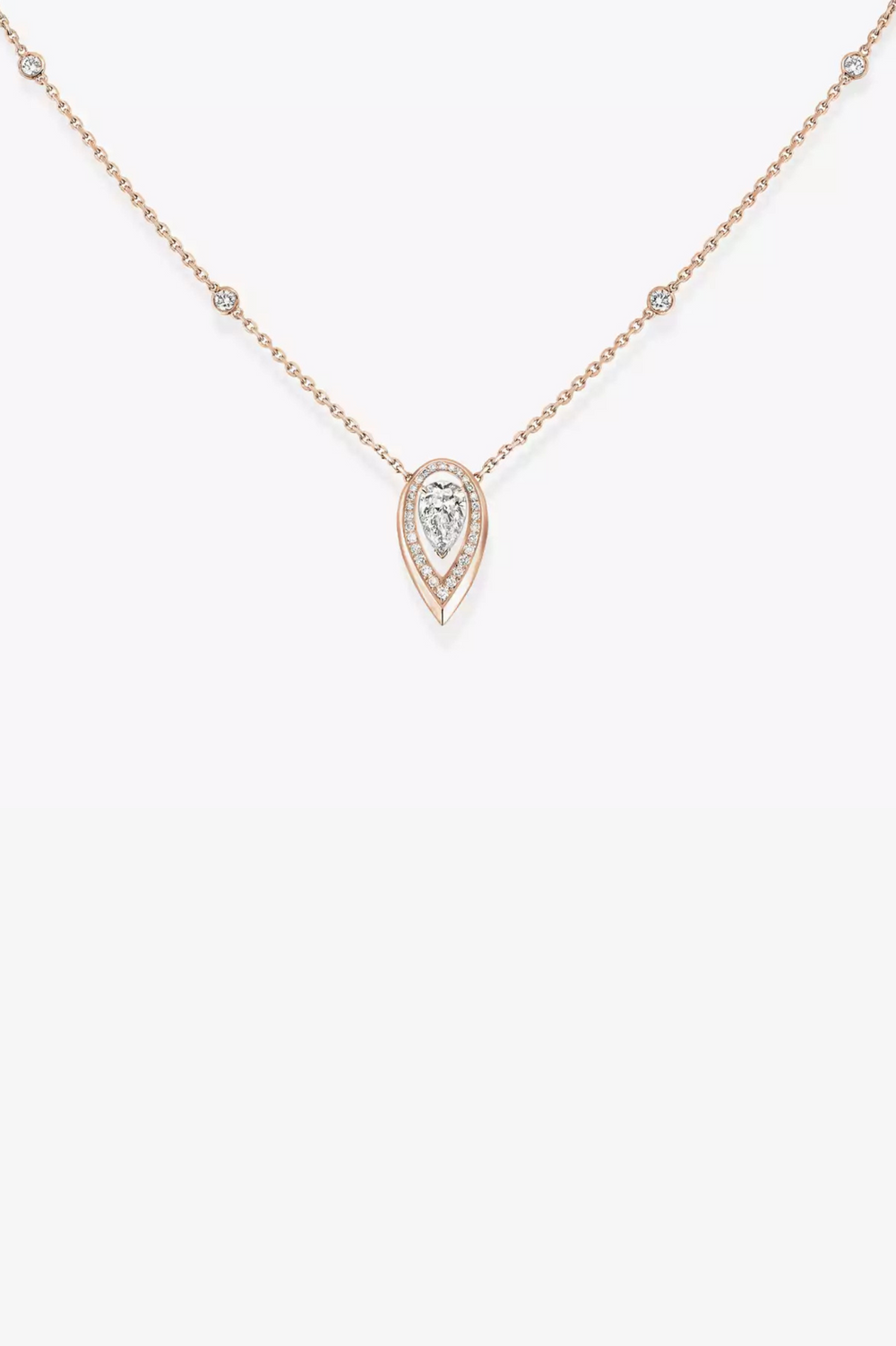 Pink Gold Fiery 0.25ct Necklace