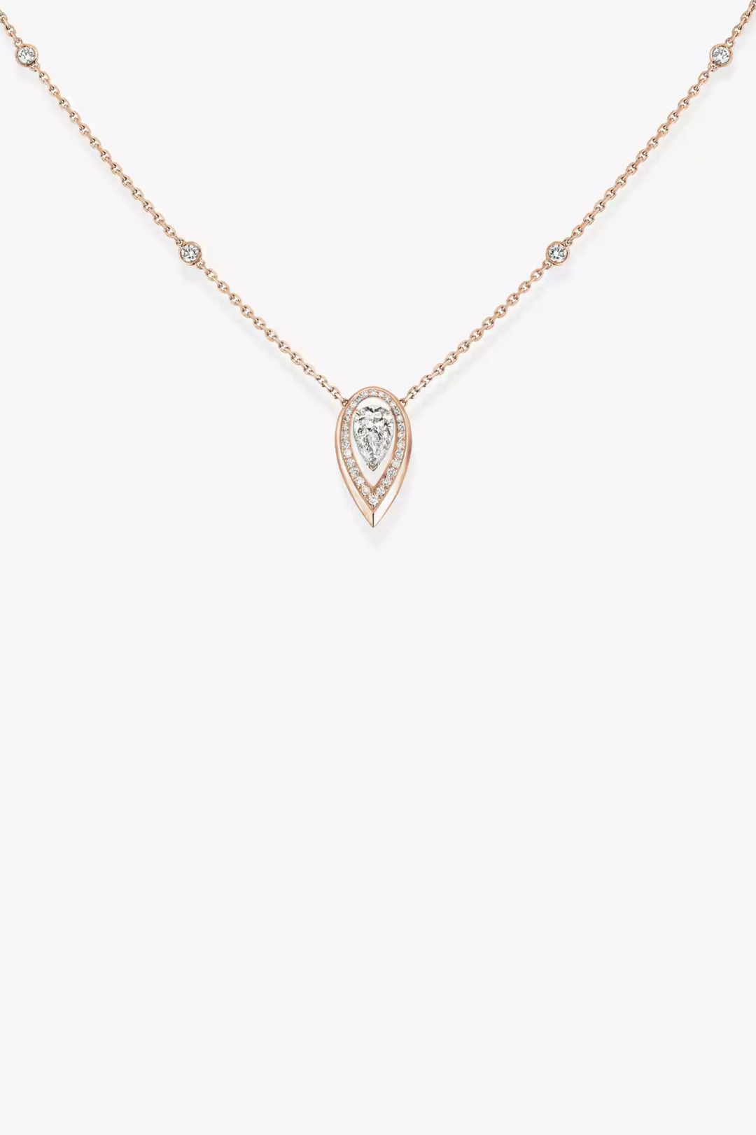 Pink Gold Fiery 0.25ct Necklace