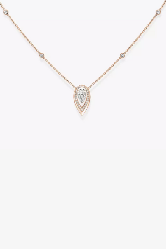 Pink Gold Fiery 0.25ct Necklace