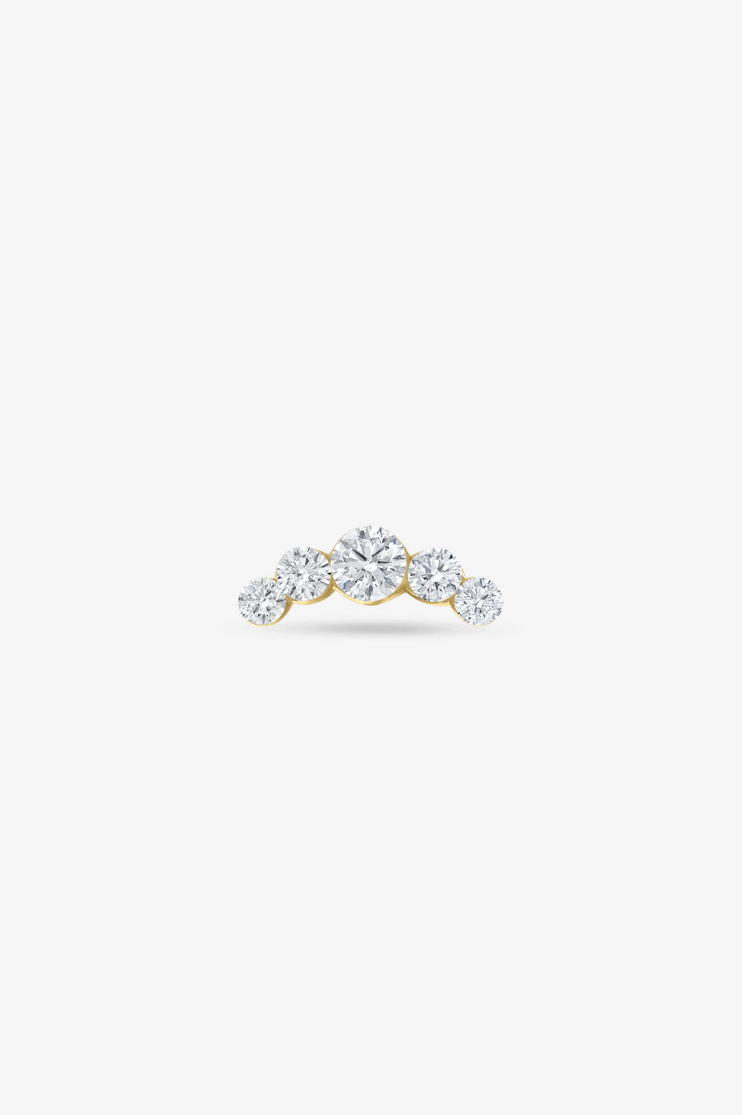Set Five Diamond Open Curve Piercing