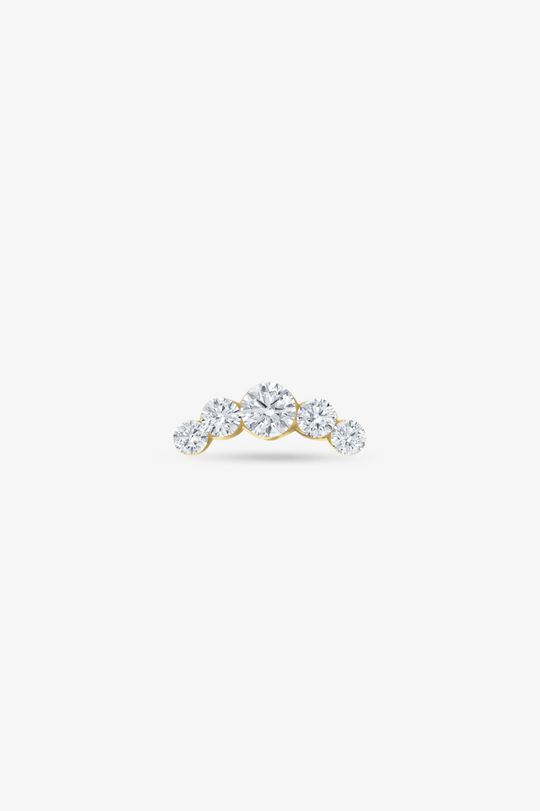 Set Five Diamond Open Curve Piercing