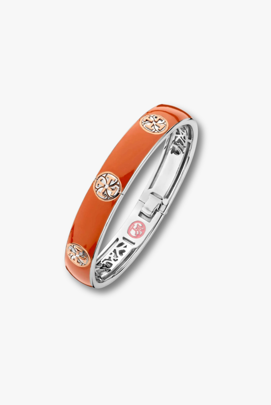 Big Dark Orange Bangle Bracelet