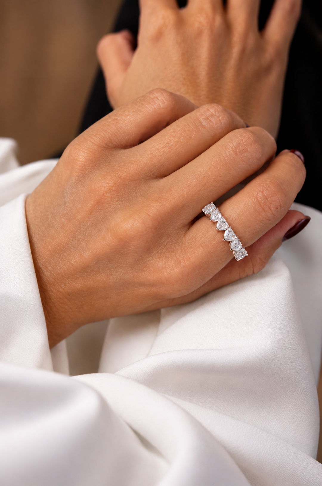 Pink Gold Ring with Diamonds