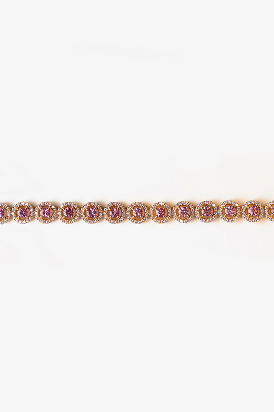 Pink Gold Bracelet with Pink Sapphires