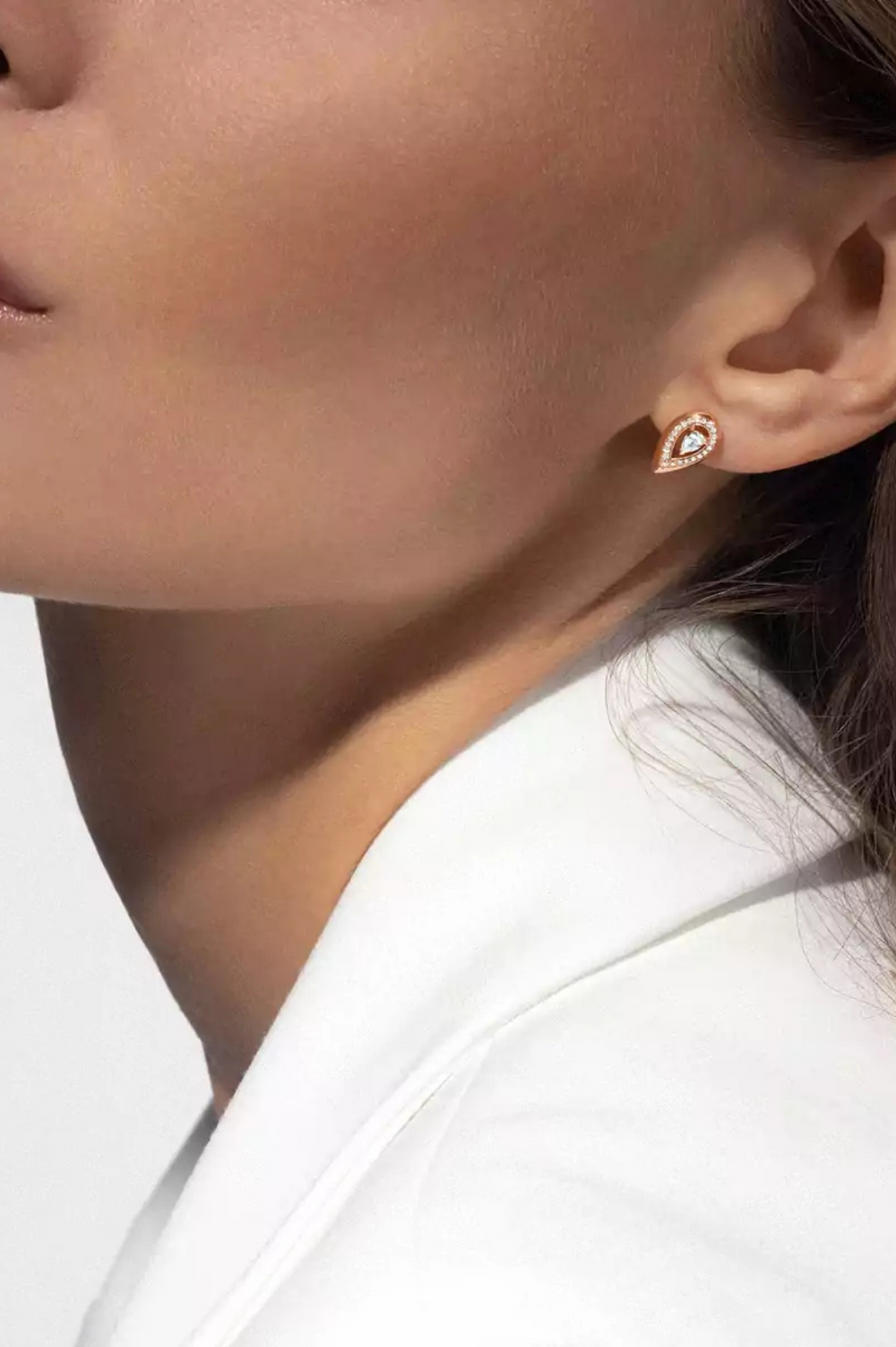 Pink Gold Fiery 0.10ct Earrings