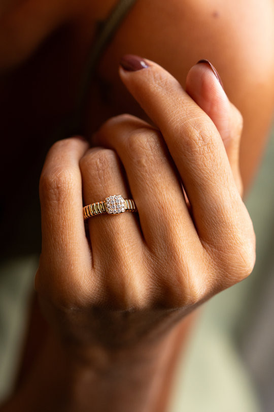 Pink Gold Ring with Diamond